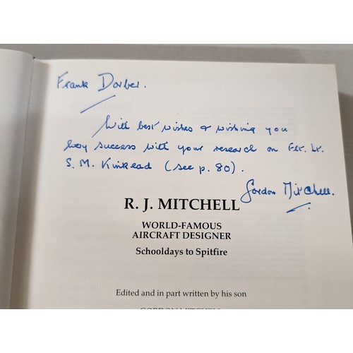 151 - Schooldays to Spitfire, biographical book about RJ Mitchell (personal message and signed by his son ... 