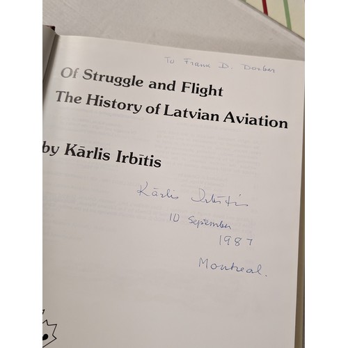 167 - Of struggle and flight, the history of Latvian aviation (Ink signed by the author) - Karlis Irbitis,... 