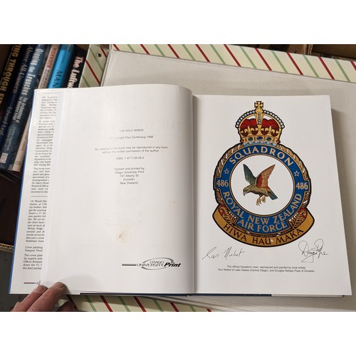 222 - The wild winds, history of number 486 RNZAF fighter squadron - Paul Sortehaug (ink signed by author ... 