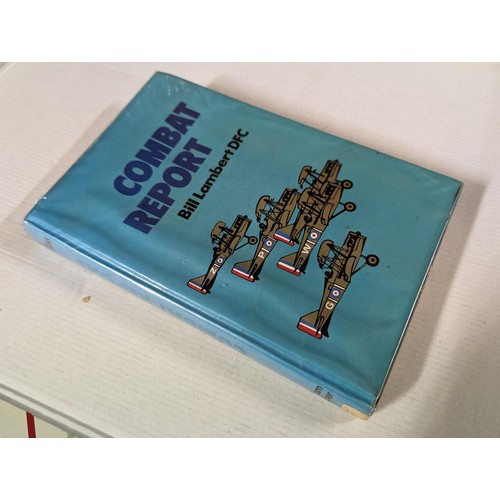 254 - Combat report (ex library book) - Bill Lambert DFC, 224 page hard back book with dust jacket