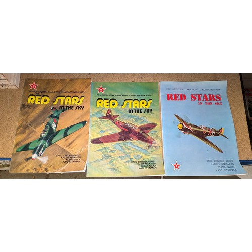 356 - Numbers 1, 2 & 3 Red Stars In The Sky aviation magazines