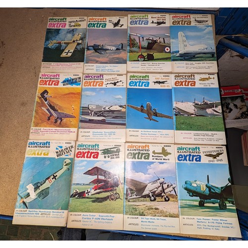 357 - 12 x Aircraft illustrated extra aviation magazines