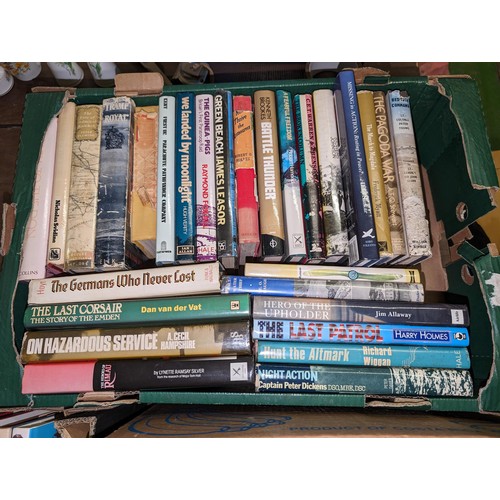 371 - Job lot of assorted vintage and modern hard back books with dust jackets in varying conditions