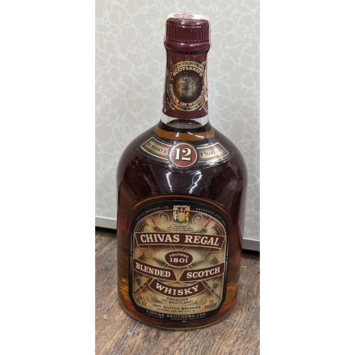 64 - Unopened 26 2/3 fl.oz. 1960's bottle of Chivas Regal 12 year old blended Scotch whisky