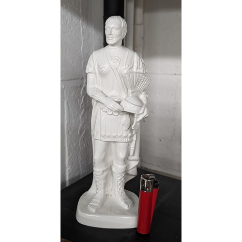 40 - 26 cm tall unpainted Parian porcelain Julius Caesar figure