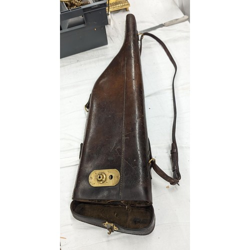 78 - Vintage leather 'Leg of Mutton' shotgun case