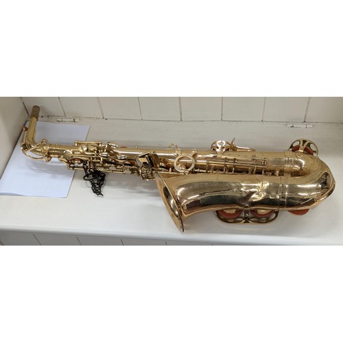13 - SMS 'Academy' scholarship series brass saxophone as found