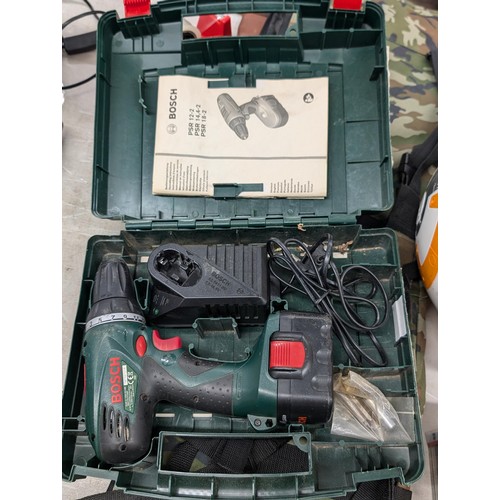 102 - Bosch PSR 14.4 volt cordless drill with charger in case