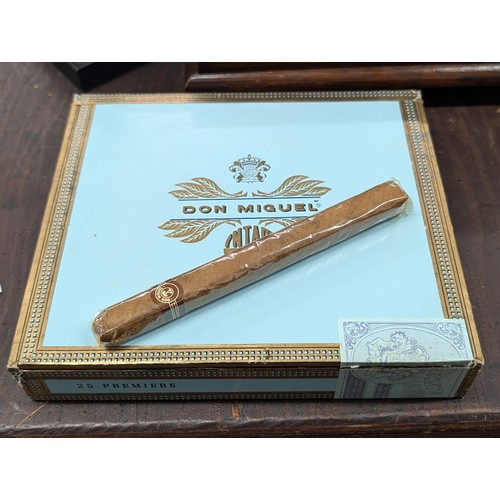 386 - Don Miguel Intasa cigar box with 22 x individually sealed large cigars