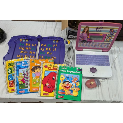120 - Power Touch childs learning system with 5 x books and Barbie-B book (no power supplies) - all procee... 