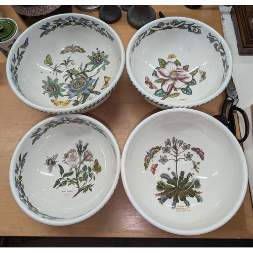 122 - Graduated pair plus 2 x other similar Portmeirion Pottery botanic gardens large bowls (Susan William... 