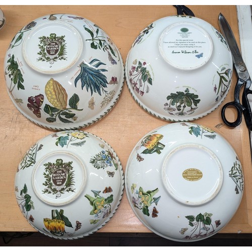 122 - Graduated pair plus 2 x other similar Portmeirion Pottery botanic gardens large bowls (Susan William... 