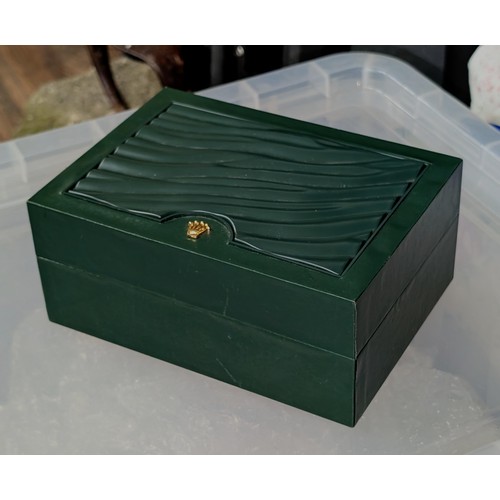 Green Rolex watch box