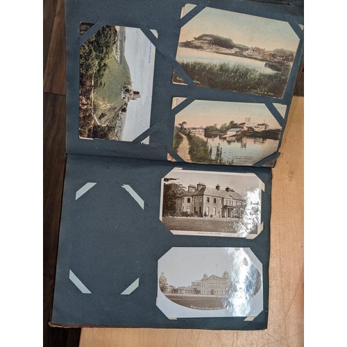 162 - Vintage postcard album with 78 x 1930-50's postcards