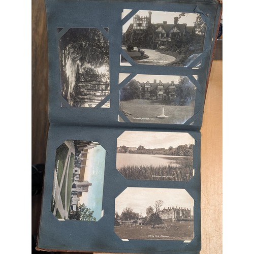 162 - Vintage postcard album with 78 x 1930-50's postcards