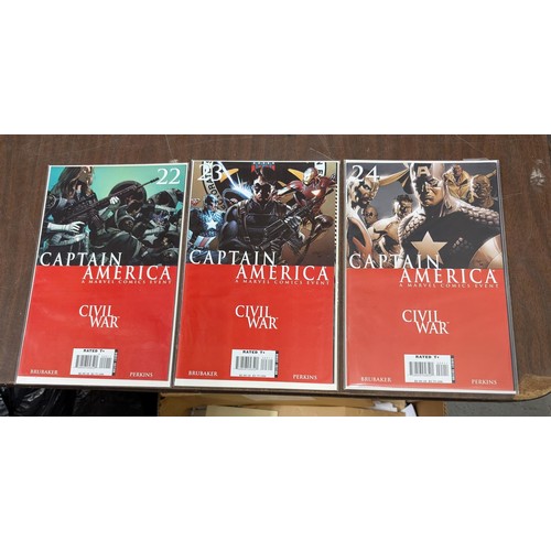 1 - 3 x mint and individually bagged Marvel Comics event, Captain America Civil War comics run from numb... 