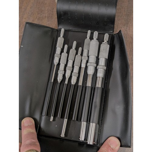 16 - As new Moore & Wright small hole gauge set in pouch