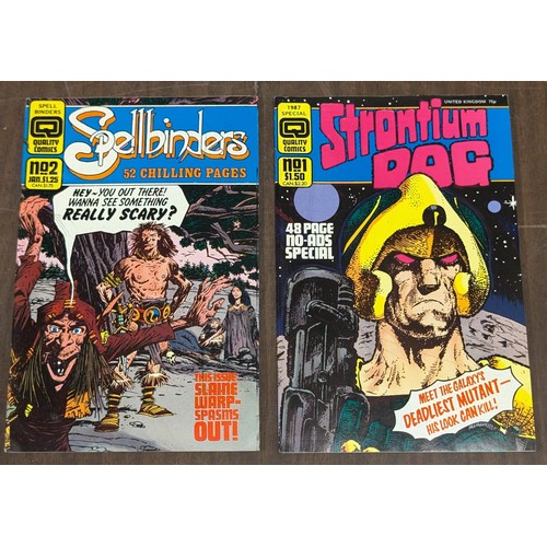 43 - Unsleeved but near mint pair of Quality Comics - Spellbinders number 2 (52 pages) & Strontium Dog nu... 