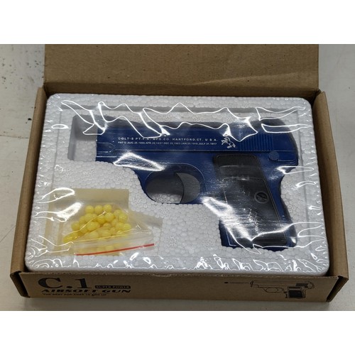 383 - 2 x new and boxed C1 Colt Airsoft pistols