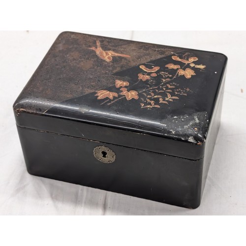 71 - Jewellery box with assorted mixed costume jewellery including silver dress ring with stone missing e... 