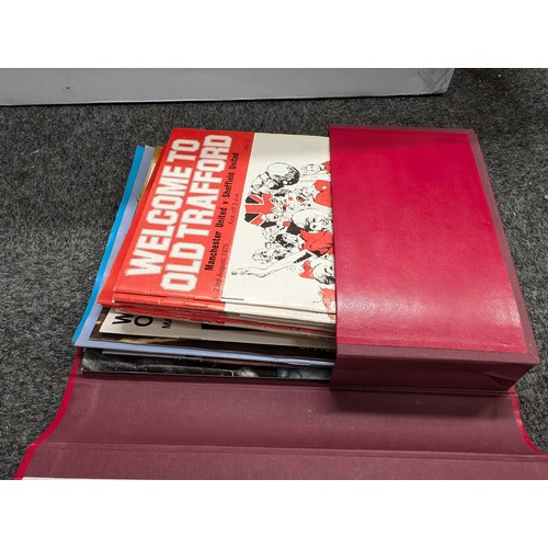 219 - Mostly 1970/80's Manchester united fan bundle of league match ticket books, programme folders with p... 