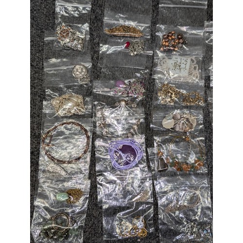 226 - 20 x new individually bagged costume dress jewellery pendant necklaces and 19 x similar earrings