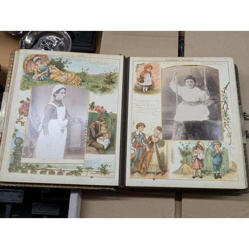 186 - Vintage 'the presentation song' photograph album with assorted photographs