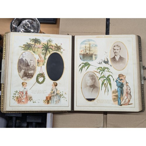 186 - Vintage 'the presentation song' photograph album with assorted photographs