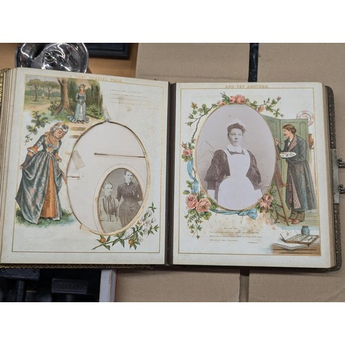 186 - Vintage 'the presentation song' photograph album with assorted photographs