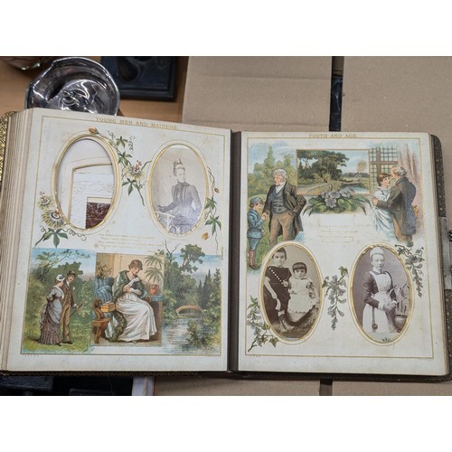 186 - Vintage 'the presentation song' photograph album with assorted photographs