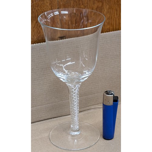 214 - Vintage twist stem wine glass