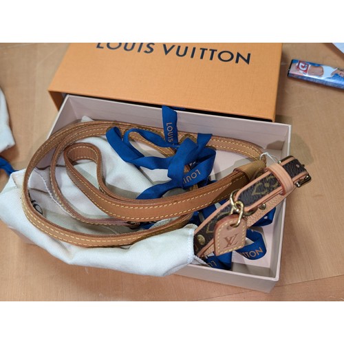 353 - Genuine Louis Vuitton boxed dog collar and lead