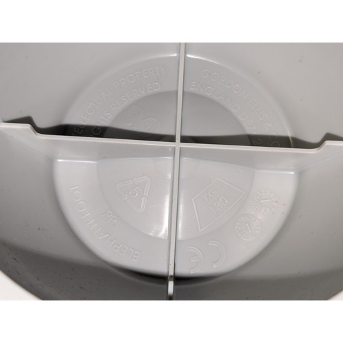 197 - Set of 4 x Gordon Ellis & Co 'Elephant foot' hard plastic chair raisers