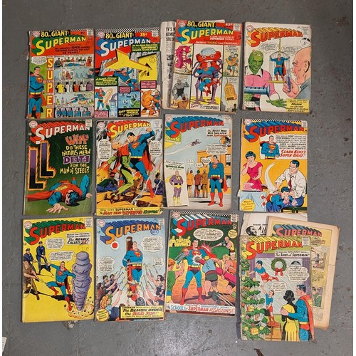 206 - 12 x original 1960s DC Comics Superman comics in varying condition