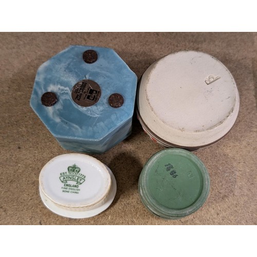 27 - 4 x assorted small trinket pots