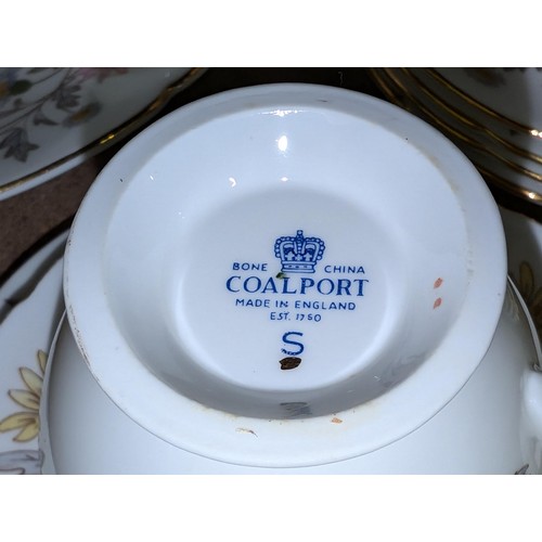 95 - Vintage Coalport china 5-place setting, 18-piece tea set