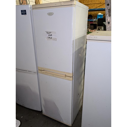 177 - 54.5 cm wide and 170 cm tall Beko A class upright half and half fridge freezer - suitable as garage ... 