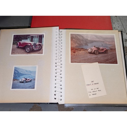 384 - 3 x vintage photograph albums with photographs including 1977 medal award confirmation letter and ev... 