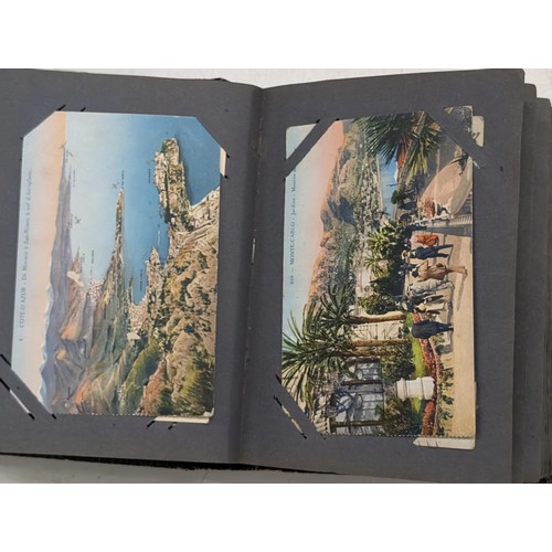 31 - Post card album with 84 x assorted collectable post cards