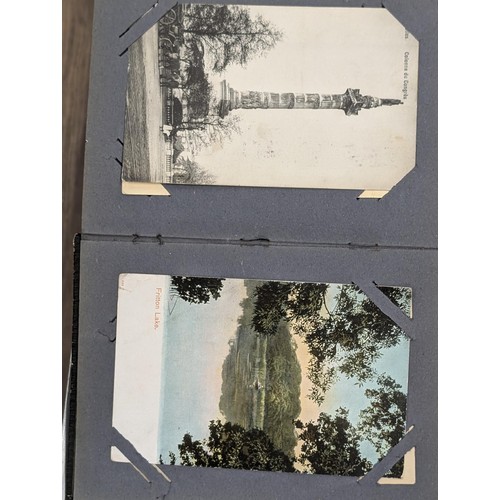 31 - Post card album with 84 x assorted collectable post cards