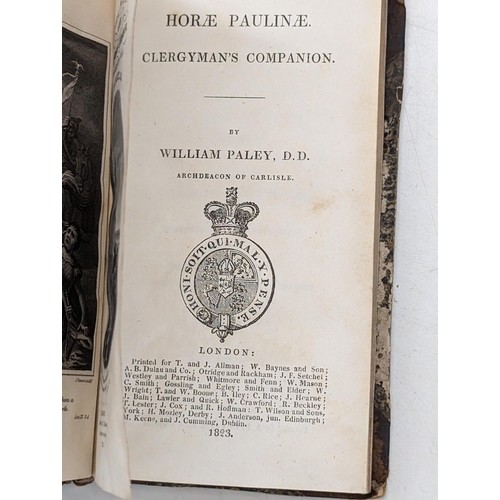 258 - Rare 1823 Paleys works volume III book - clergymans pocket companion in very good condition