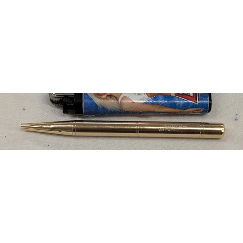 434 - E. Baker & Son 9 carat gold self propelling pencil - 20.6 gm