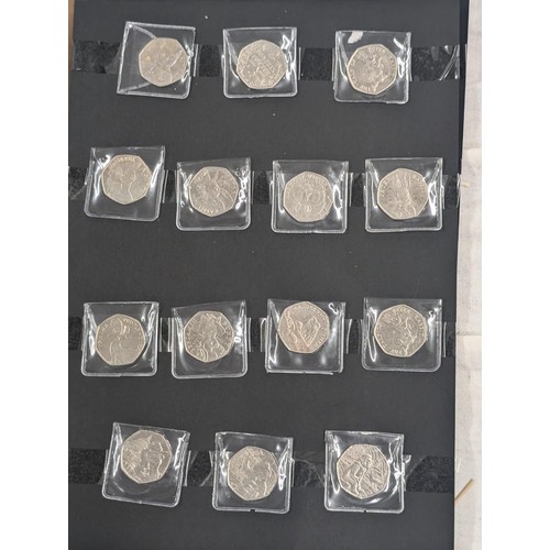 137 - UK coin chase collection of 30 x individually pouched UK 50p coins