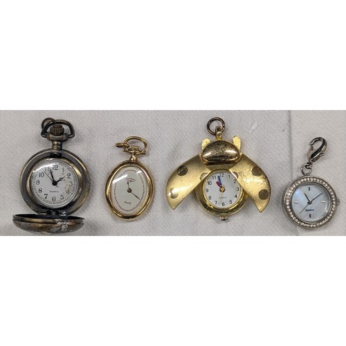 414 - 4 x ladies pendant/fob watches