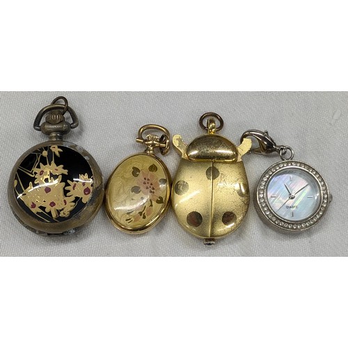 414 - 4 x ladies pendant/fob watches