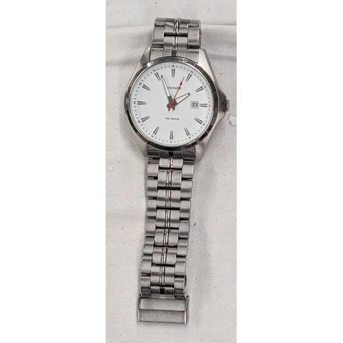 436 - Working Sekonda round faced calendar watch with original strap