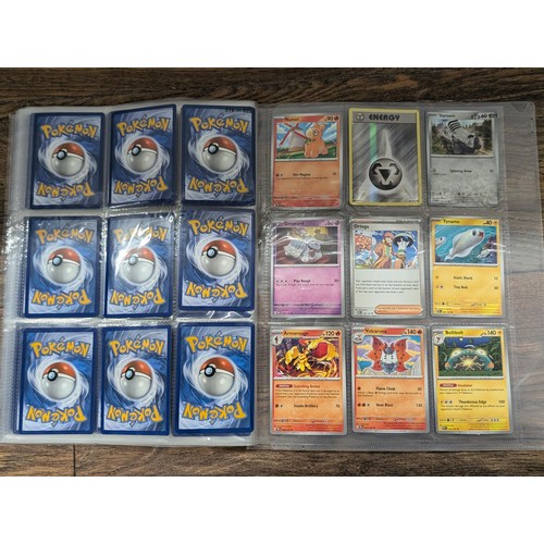 72 - Folder of 135 x assorted Pokemon trading cards