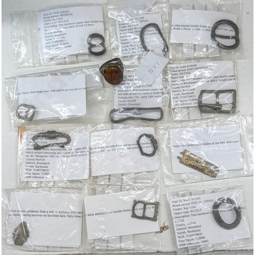 132 - Small bundle of researched archaeological or metal detector finds dating from 14th century onwards p... 