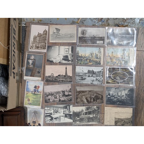 166 - Nice collection of early 1900's collectable postcards, all individually sleeved