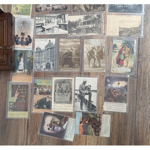 166 - Nice collection of early 1900's collectable postcards, all individually sleeved